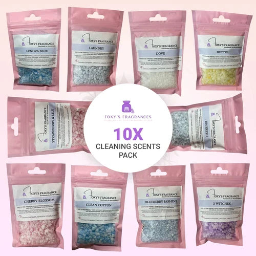 10 X Cleaning scents Packs Of Scented Sizzlers! High Fragrance And Low Heat.