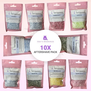 10 X Men’s Aftershave Packs Of Scented Sizzlers! High Fragrance And Low Heat.