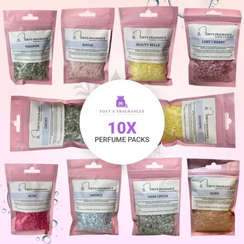 10 X Women’s Perfume Packs Of Scented Sizzlers! High Fragrance And Low Heat.