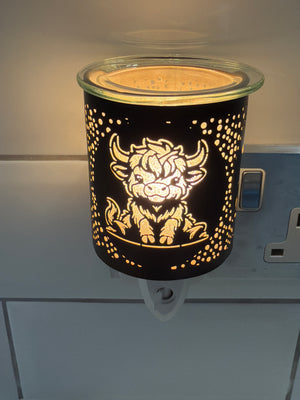 Black Highland Cow Electric Plug In Melter