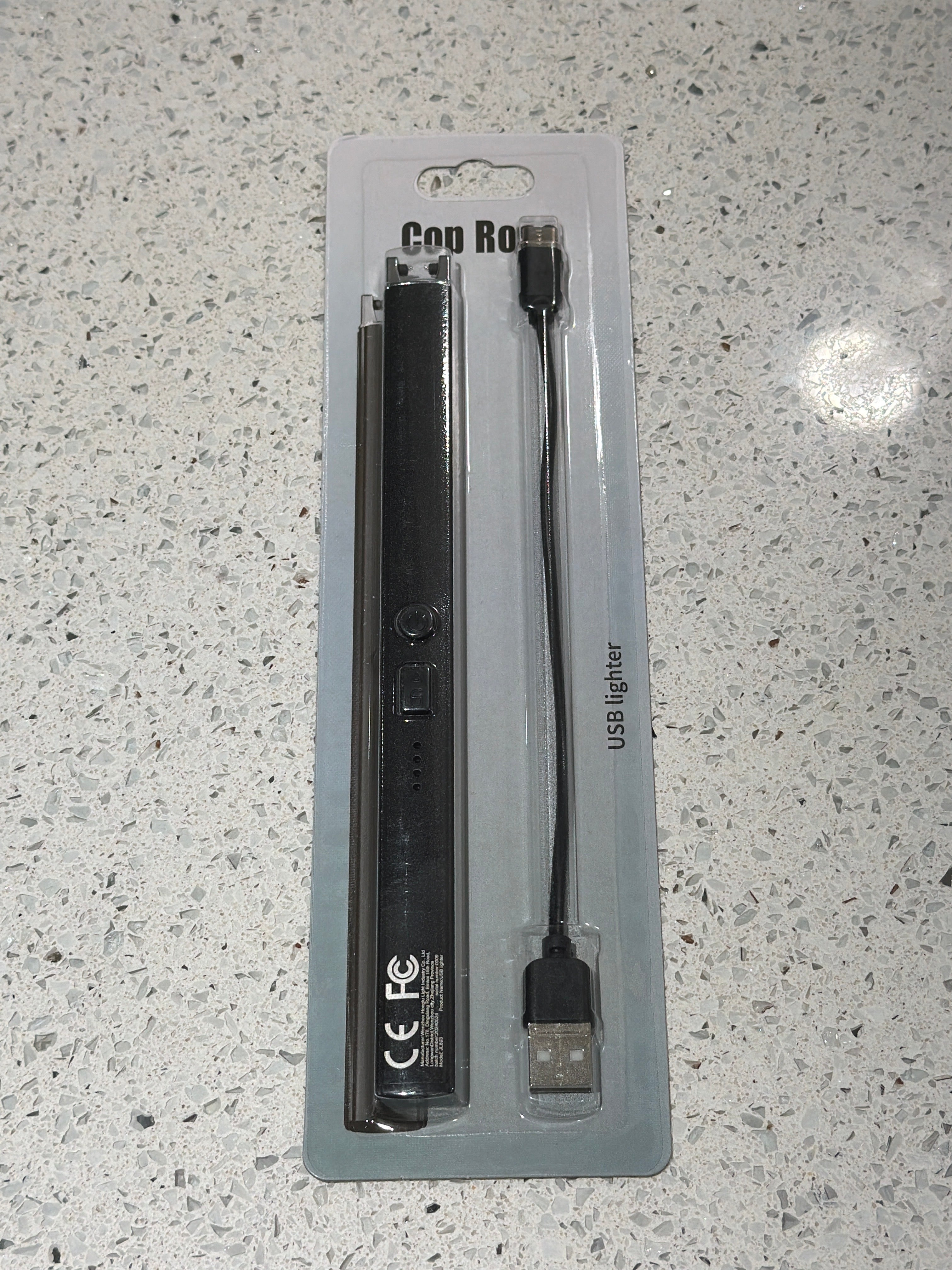 Arc-proof windless USB lighter with safety lock