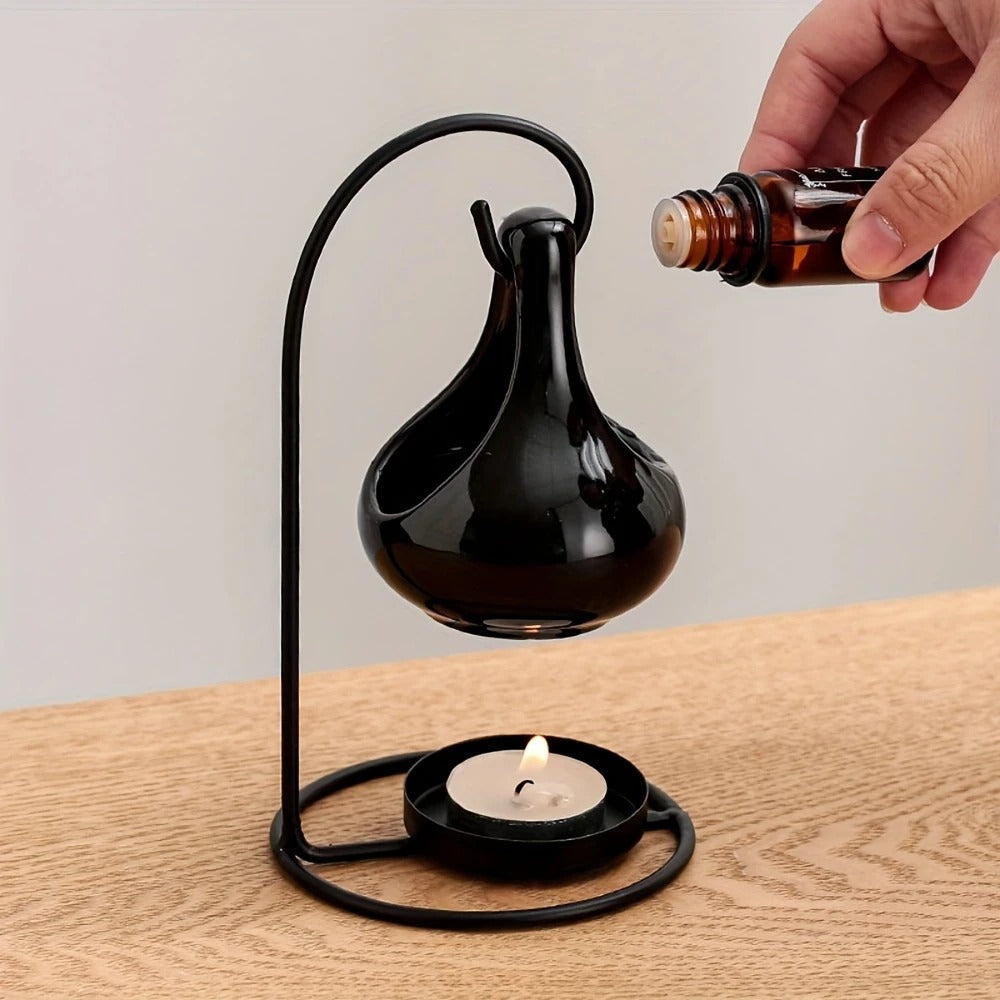 1pc Elegant Black/White Teardrop Scent Diffuser Stand