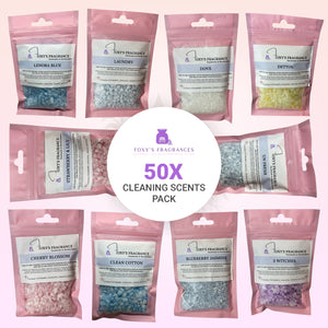 50 X Cleaning scents Packs Of Scented Sizzlers! High Fragrance And Low Heat.