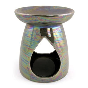 Deluxe Teardrop Pearlised Oil and Wax Melt Burner 14cm Assorted Colours