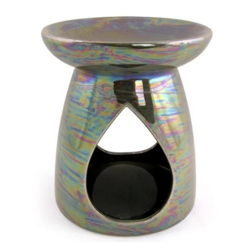 Deluxe Teardrop Pearlised Oil and Wax Melt Burner 14cm Assorted Colours