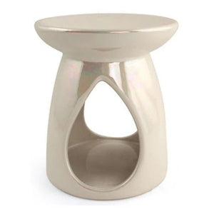 Deluxe Teardrop Pearlised Oil and Wax Melt Burner 14cm Assorted Colours