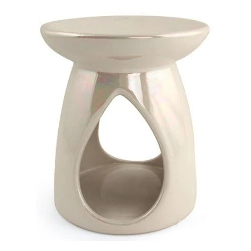 Deluxe Teardrop Pearlised Oil and Wax Melt Burner 14cm Assorted Colours