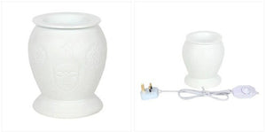 White Ceramic Buddha Electric Oil Burner and Wax Warmer